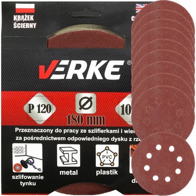 Verke Brusný výsek 180 mm P120 10ks V44195