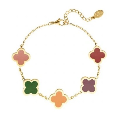 Ornamenti pozlacený Clovers multi colors gold OOR300070