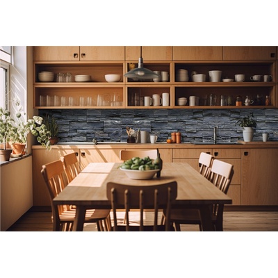 DIMEX ART Фототапет за кухня - шистична каменна стена 420 x 60 см