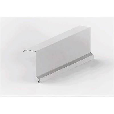 Závětrná lišta r.š.250mm vrchní s okapnicí Al Hliník 0.6mm Lakovaný RAL 9006 stříbrná dl.2m