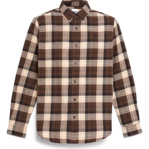 Timberland Мъжка риза с копчета Timberland Midweight Flannel Check Shirt - Chocolate Brown Yd - размер XXL (033-2858-0215)