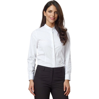 Siggi Group Дамска риза Rubina с попска яка - Бяла | Елегантен стил и комфорт (28CM0281-0761)