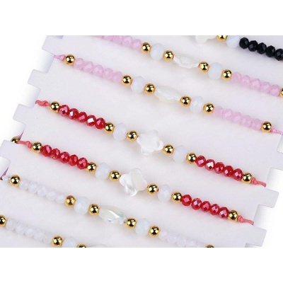 Stoklasa náramek shamballa s perletí a broušenými korálky 1 ks 3 mint