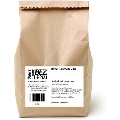 Život bez lepku Basmati rýže 2 kg