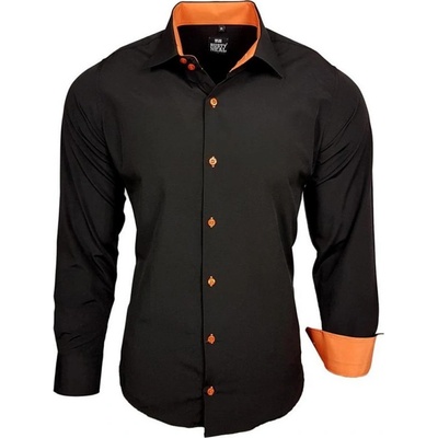 Rusty Neal pánská košile dlouhý rukáv slim fit R-44 černá