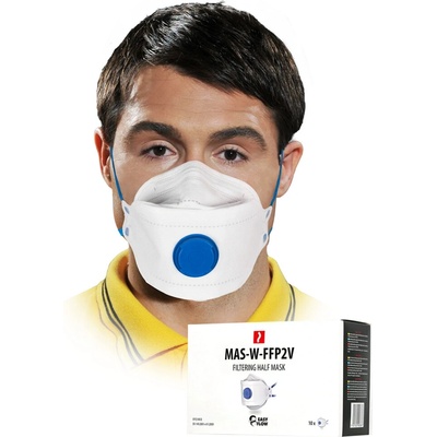 Reis MAS W Protiprachová polomaska FFP2V s ventilom 10 ks
