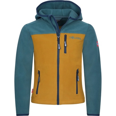 TROLLKIDS Детско софтшел яке Trollkids Kid's Stavanger Jacket Fleece jacket - Stormy Blue / Mustard - размер 164 (EU) (703-3031-1320)
