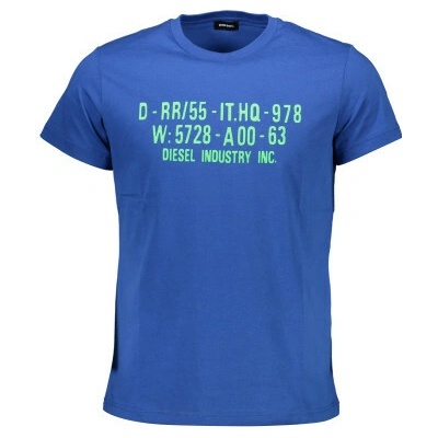 Diesel T Shirt Maniche Corte Uomo Blu Modrá