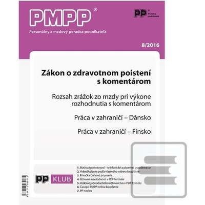 PMPP 8/2016 Zákon o zdravotnom poistení s komentárom