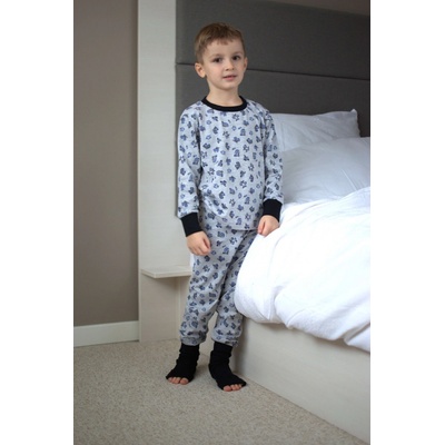 Detské pyžamo Motoráče na šedom nebi-čierne ponožky