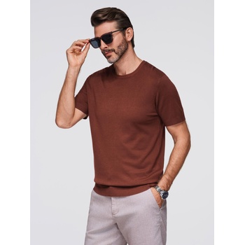 Ombre Clothing Мъжка класическа плетена риза с ребрести маншети - топло кафява Ombre Clothing | Kafyav | МЪЖЕ | S