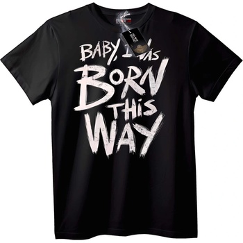 NOONEBRAND Тениска Baby, I Was Born This Way - 2XL, Black