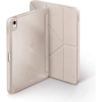 Uniq Moven Case - полиуретанов кейс с поставка и отделение за Apple Pencil 2 за iPad Air 5 (2022), iPad Air 4 (2020) (бежов)