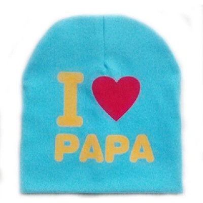 s nápisom I love mama I love papa Bledo modrá