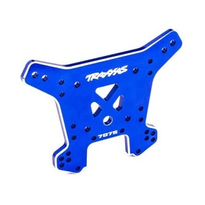 Traxxas Предна алуминиева кула за амортисьори Traxxas, синьо анодизирана (за Sledge)