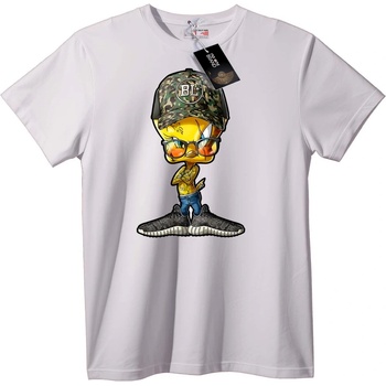 NOONEBRAND Тениска Градски карикатурен герой - 2XL, White