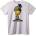 NOONEBRAND Тениска Градски карикатурен герой - 2XL, White