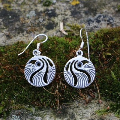 Drakkaria MUŠLE pražská secese náušnice P40589