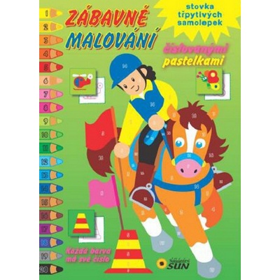 Zábavné malování číslovanými pastelkami růžové