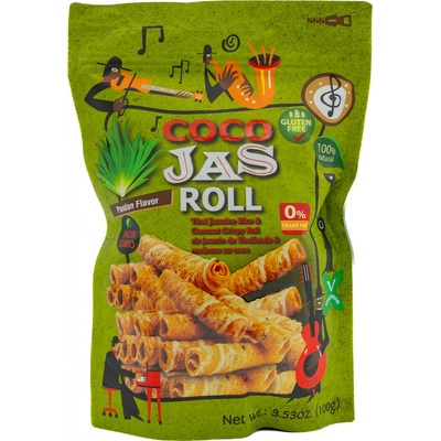 HAPPY RIZ COCO RIZ Kokosové rolky s příchutí pandanu 100 g