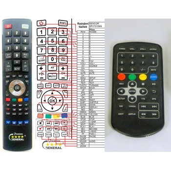 GENERAL SENCOR SPV7010M4 - съвместимо дистанционно управление на марката General (SPV7010M4)