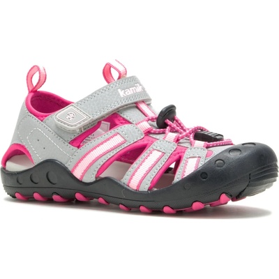 Kamik Детски сандали Kamik Kid's Crab Sandals - Grey / Pink - размер 31 (EU) (702-4043-0220)