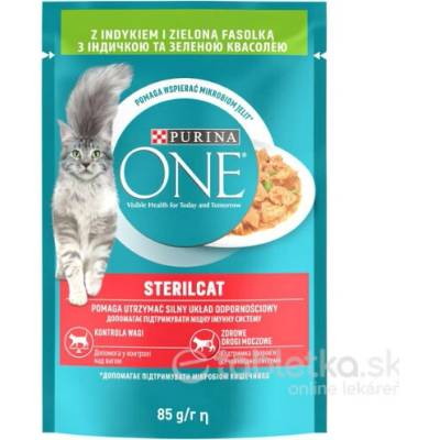 PURINA ONE Sterilcat mini filetky s morkou a lososom v šťave 26 x 85 g