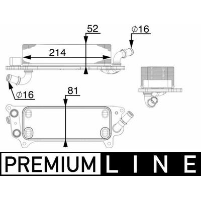 Chladič oleja automatickej prevodovky MAHLE ORIGINAL CLC 77 000P (CLC77000P)