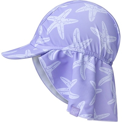 Swim Essentials Plavkový klobúk s ochranou krku UPF Lila Sea Star