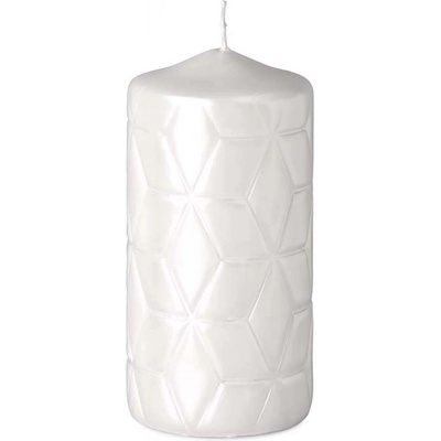 Mozaika Geometrický vzor perla bílá 70x140 mm