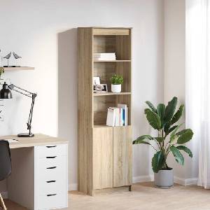 vidaXL Висок шкаф, Дъб сонома, 50x35x180 cм инженерно дърво (3328464)