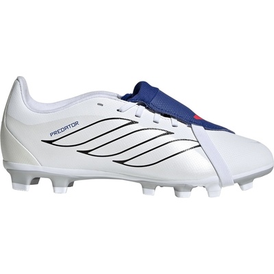 Adidas Детски футболни бутонки Adidas Childrens adidas Predator Fold-Over Tongue Club Firm Ground Football Boots - White/Blue