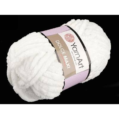 Pletací žinylková příze Dolce Maxi 200 g Varianta: 1 (745) krémová nejsvět., Balení: 1 ks 44261/89690/202429