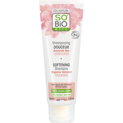 So´Bio šampon s mandlovým mlékem a rýžovým proteinem 250 ml