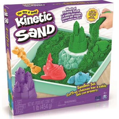 Kinetic Sand Sandbox Set zelená hrací písek