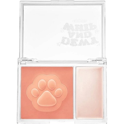 Black Rouge Руж и хайлайтър 2 в 1 Dewy Whip Cheek and Beam, DW03 Tangerine, 11.5 g