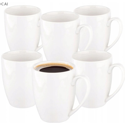 Design Hrnek s uchem na kávu čaj sada 6 hrnků Altom Bella 400 ml