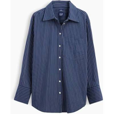 GAP Popelínová oversize košile Big Shirt Tmavě modrá