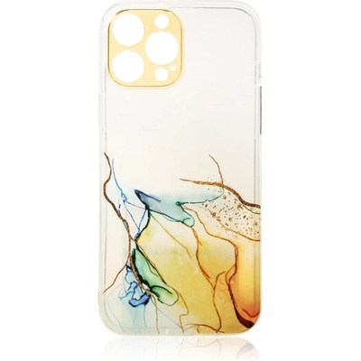 HQWear Кейс Marble за iPhone 12 Pro Max, оранжев (9145576251492)