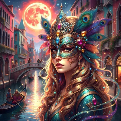 Bluebird Puzzle - Puzzle Venice Carnival - 1 000 piese