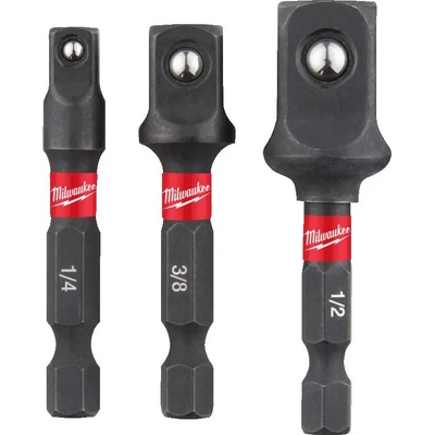 Milwaukee 4932479228 Rázové adaptéry 1/4" na 1/4 ÷ 1/2" Shockwave™ Impact Duty (Sada 3 ks) – Sleviste.cz