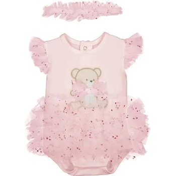 Mayoral Боди туту в бледорозово с мече за новородено момиче Mayoral