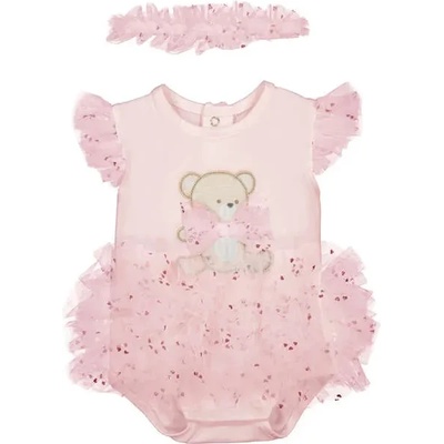 Mayoral Боди туту в бледорозово с мече за новородено момиче Mayoral