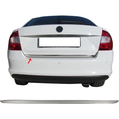 Omtec Nerez chróm spodná lišta zadného kufra Škoda Rapid sedan 2012-2019