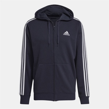 Adidas Суичър Adidas Essentials 3-Stripes Full-Zip Hoodie - inkwell