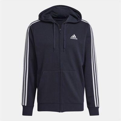 Adidas Суичър Adidas Essentials 3-Stripes Full-Zip Hoodie - inkwell
