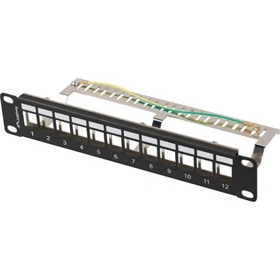 Lanberg Пач панел Lanberg patch panel blank 12 port 1U 10" ftp for keystone modules black v2 (PPKS-9212-B)