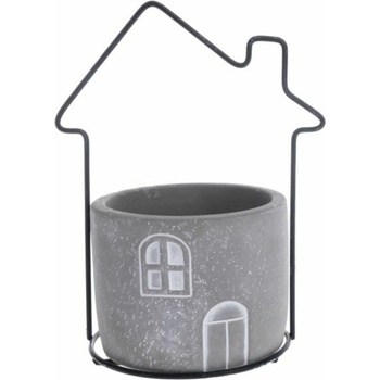 Casa de Engel Бетонов калъф за саксия с метален домик, 0/6 Casa de Engel | Lilav | Home | UNI