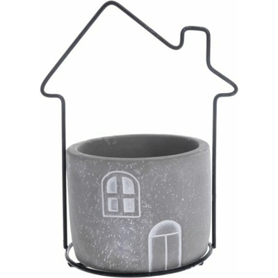 Casa de Engel Бетонов калъф за саксия с метален домик, 0/6 Casa de Engel | Lilav | Home | UNI