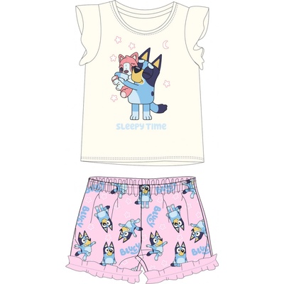 Bluey licence Dívčí pyžamo Bluey smetanová růžová